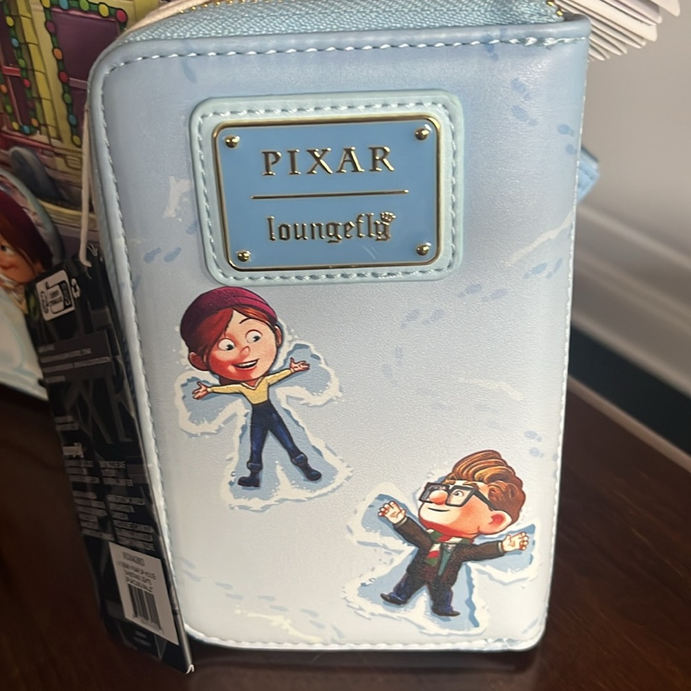NWT SET Disney Pixar Loungefly UP mini backpack and wallet set - Picture 7 of 16